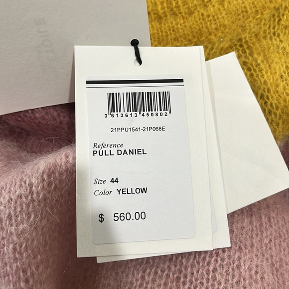 Isabel Marant Etoile Daniel Striped Mohair Blend Sweater Jumper Size 44 - Picture 9 of 11